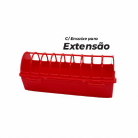 COMEDOURO CALHA PLASTICO 18 FUROS 30CM