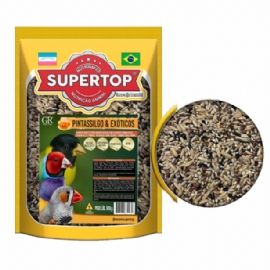 RACAO PARA PASSAROS SUPERTOP PINTASSILGO E EXOTICOS 500G SUPERTOP