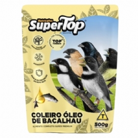 RACAO PARA PASSAROS SUPERTOP COLEIRO OLEO DE BACALHAU 500G SUPERTOP