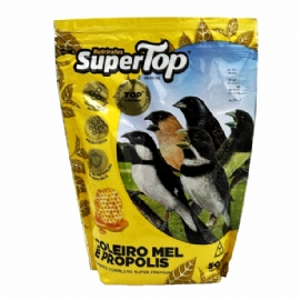 RACAO PARA PASSAROS SUPERTOP COLEIRO MEL E PROPOLIS 500G SUPERTOP