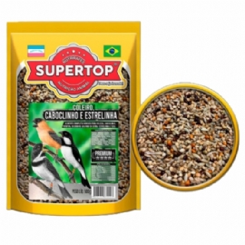 RACAO PARA PASSAROS SUPERTOP COLEIRO ESTRELINHA E CABOCLIN 500G SUPERTOP