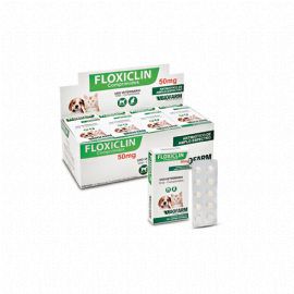 ANTIBIOTICO FLOXICLIN PARA CAES E GATOS 10 COMPRIMIDOS POR BLISTER BIOFARM