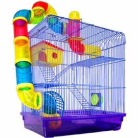 GAIOLA PARA HAMSTER 3 ANDARES COM LABIRINTO