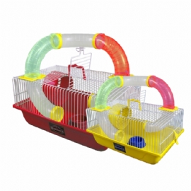 MINI GAIOLA PARA HAMSTER COM TUBOS DIVERTIDOS
