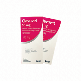 ANTIBIOTICO CLAVUVET CAIXA COM 10 COMPRIMIDOS PARA CAES E GATOS PROVETS