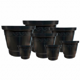 VASOS PRETO DE JARDIM