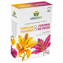 FERTILIZANTE TORTA DE MAMONA E FARINHA DE OSSOS 1KG