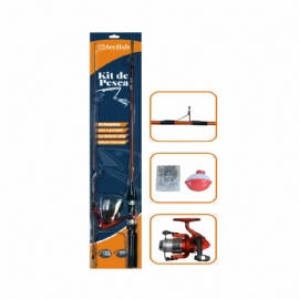 KIT DE PESCA COM VARA MOLINETE 1,65M