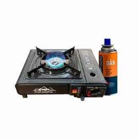 FOGAREIRO PORTATIL COM MALETA E GAS DE REFIL PRO CAMPING