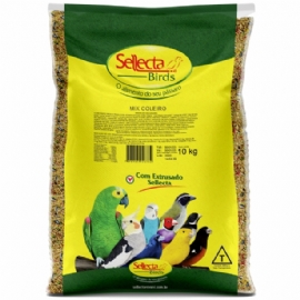 RACAO PARA PASSAROS MISTURA COLEIRO MIX SELLECTA 10KG SELLECTA