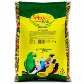 RACAO PARA PASSAROS MISTURA PAPAGAIO MIX SELLECTA 7KG SELLECTA