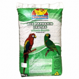 RACAO PARA PASSARO MISTURA PAPAGAIO COM FRUTAS NOTTAR 15KG