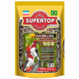 RACAO PARA PASSAROS SUPERTOP GALO DE CAMPINA E CARDEAL SEMENTES COM FRUTAS 500G SUPERTOP