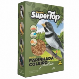 RACAO PARA PASSAROS SUPERTOP PROTEIN FARINHADA COLEIRO CAIXA COM 400G SUPERTOP