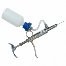 SERINGA VETERINARIA CONTINUA INOX 5ML GADO SUINOS