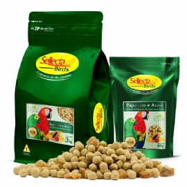 RACAO PARA PAPAGAIO E ARARA NATURAL COM FRUTAS SELLECTA EXTRUSADOS SELLECTA