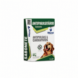 SABONETE WORLD DUGS ANTIPULGAS E CARRAPATOS 80G WORLD