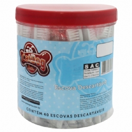 POTE DE ESCOVAS DESCARTAVEIS 40UN