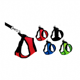 CONJUNTO PEITORAL E GUIA CONFORT PARA GATOS CORES SORTIDAS