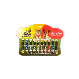 DISPLAY COLEIRA ELASTICA COM PINGENTE PET JUNIOR PARA GATOS