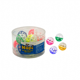 BOLINHA PARA GATOS NAPI PET COM GUIZO 12UN
