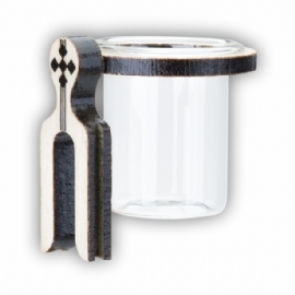 PORTA VITAMINA DE VIDRO ARGOLA DE LUXO COLEIRO COM 4UN