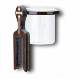 PORTA VITAMINA DE VIDRO ARGOLA DE LUXO TRINCA FERRO COM 4UN