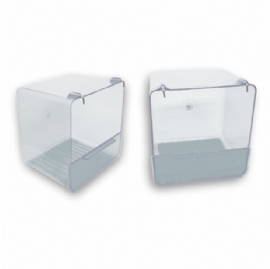 BANHEIRA PARA PASSAROS 500ML TRANSPARENTE