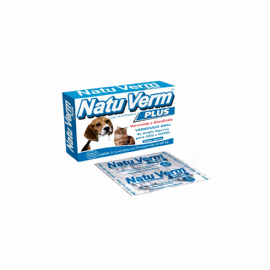 VERMIFUGO NATU VERM PLUS CAIXA COM 1 BLISTER 660MG VETBRAS