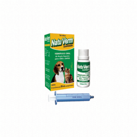 VERMIFUGO NATU VERM SUSPENSAO PARA CAES E GATOS VETBRAS