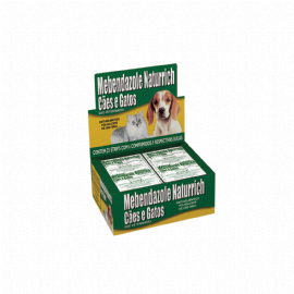 VERMIFUGO MEBENDAZOLE NATURRICH PARA CAES E GATOS DISPLAY COM 25 BLISTERS VETBRAS