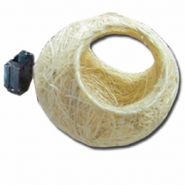 NINHO DE SISAL PARA BAIANO COM 2 FUROS E SUPORTE