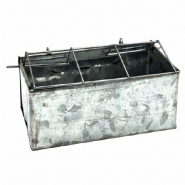 COMEDOURO DE METAL PARA PASSAROS BICO TORTO 13,5X5X8CM