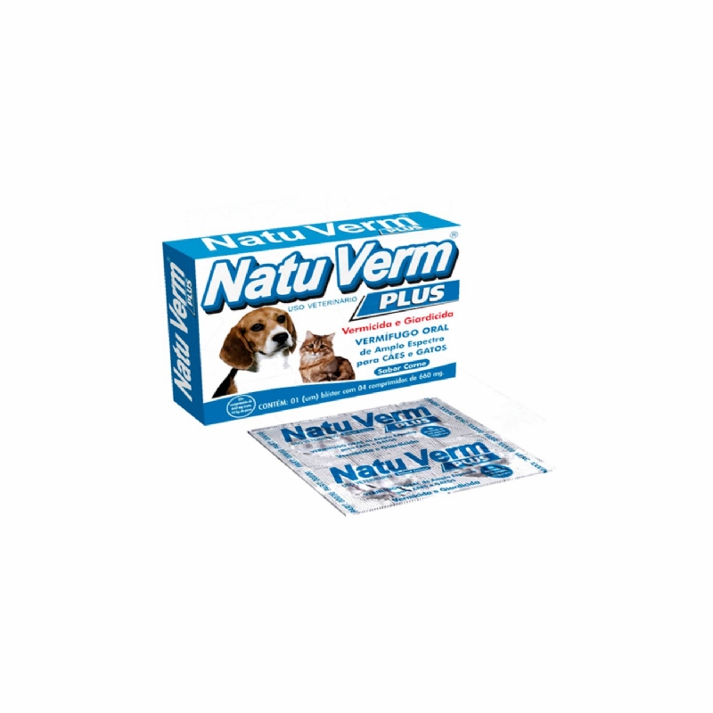 Vermfugo Natu Verm Plus Caixa com 1 Blister 660mg